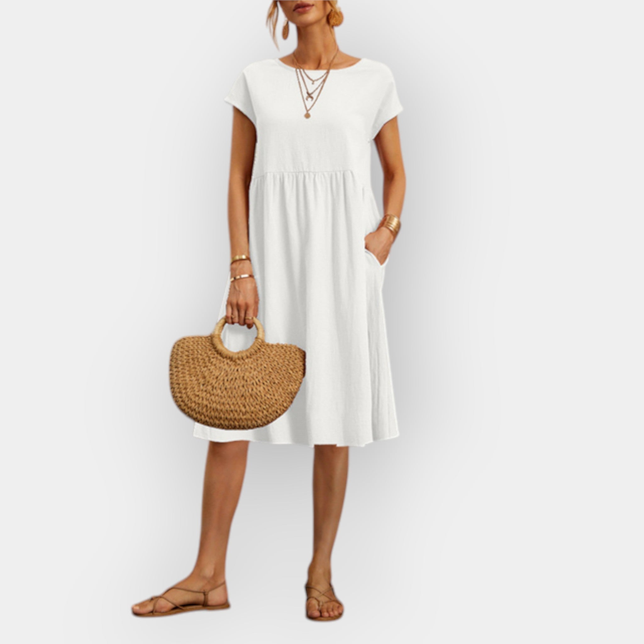 Robe midi aux lignes épurées