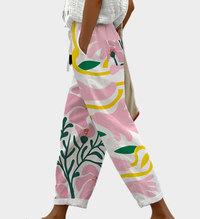 Pantalon décontracté imprimé