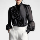 Blouse with 3D Roses