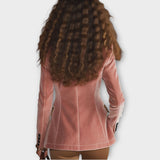 Velina – Blazer en velours à finitions décoratives contrastées