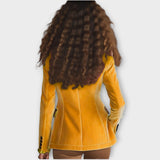 Velina – Blazer en velours à finitions décoratives contrastées