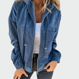 Blazer en velours texturé à rayures