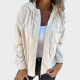 Blazer en velours texturé à rayures