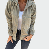 Blazer en velours texturé à rayures