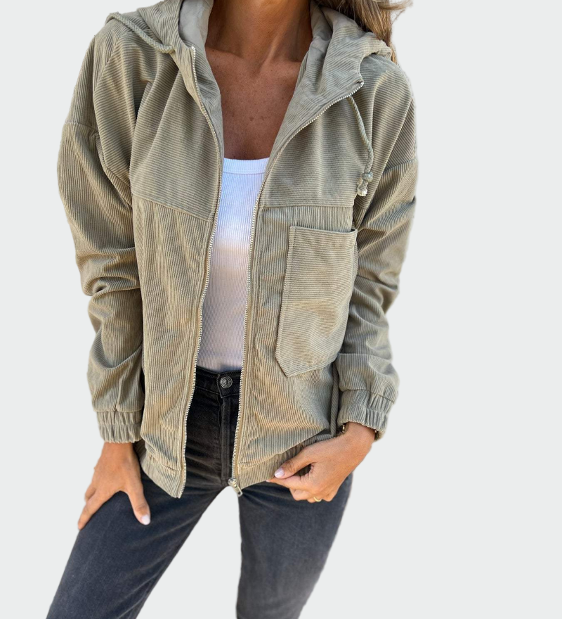 Blazer en velours texturé à rayures