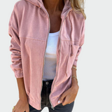 Blazer en velours texturé à rayures