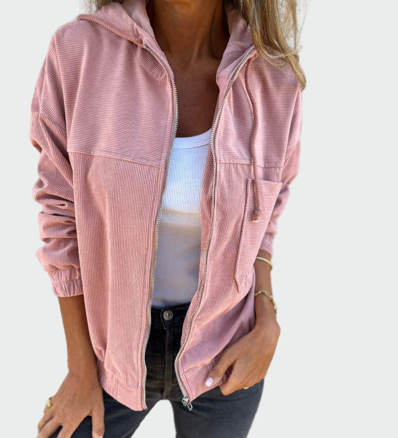 Blazer en velours texturé à rayures