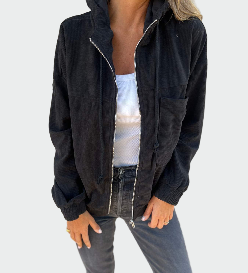 Blazer en velours texturé à rayures