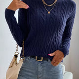 Pull Emery en maille torsadée confortable 