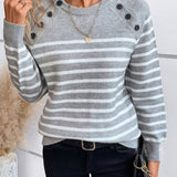 Pull rayé décontracté Grace pour femme 