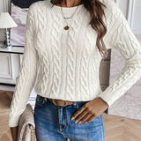 Pull Emery en maille torsadée confortable 