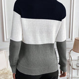 Pull Aya en maille torsadée à blocs de couleur 