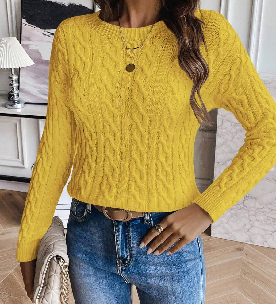 Pull Emery en maille torsadée confortable 