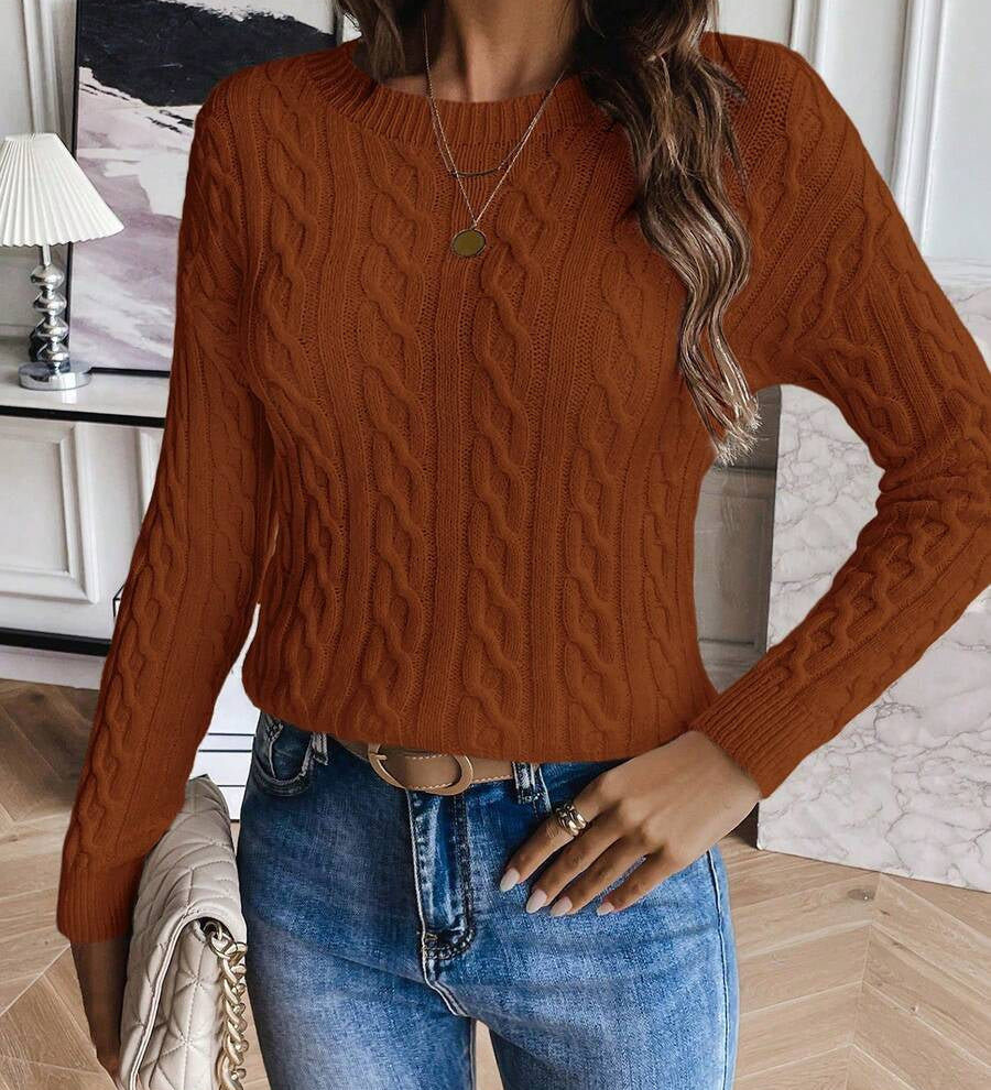 Pull Emery en maille torsadée confortable 