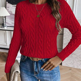 Pull Emery en maille torsadée confortable 