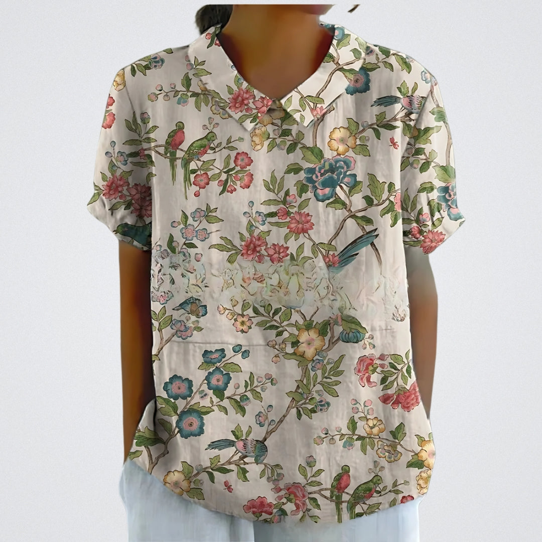 Blouse à fleurs
