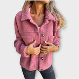 Leena – Veste boutonnée style sherpa 