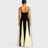 Ember - Classic Elegance: A-Line Maxi Dress with Tulle Panels