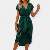Robe midi verte stylée