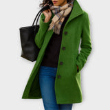 Lea – Manteau chic mi-long boutonné