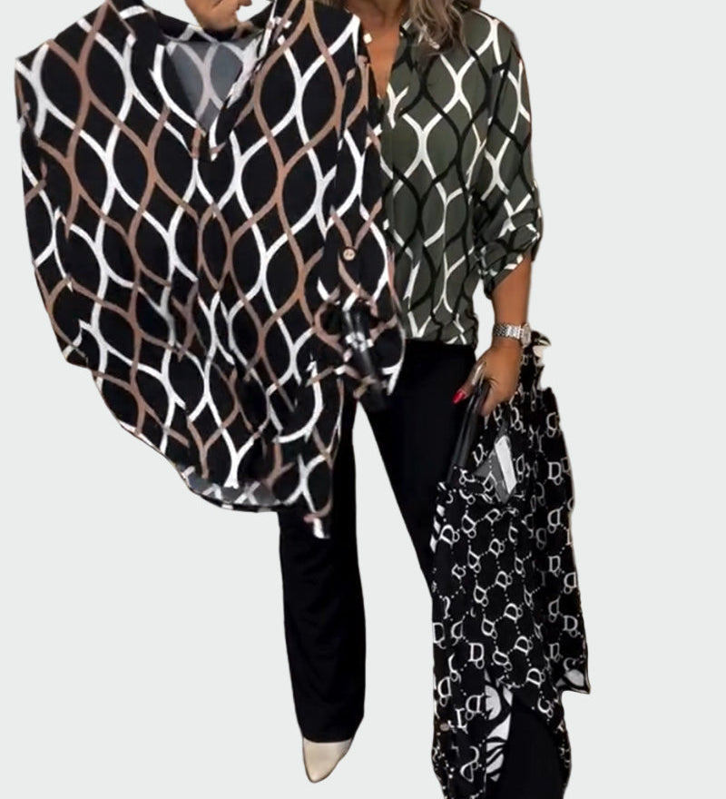 Blouse à motif graphique