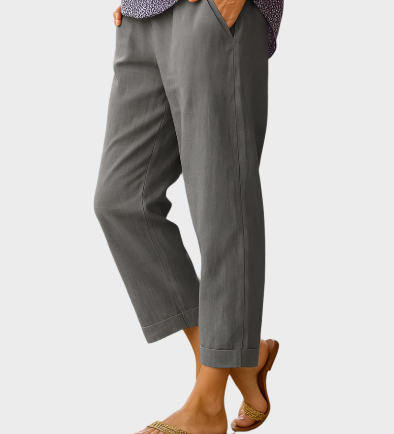 Pantalon d'été en lin et coton