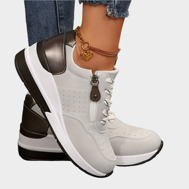 Chaussure orthopédique avec fermeture éclair et semelle épaisse