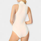 Body sans manches à col montant