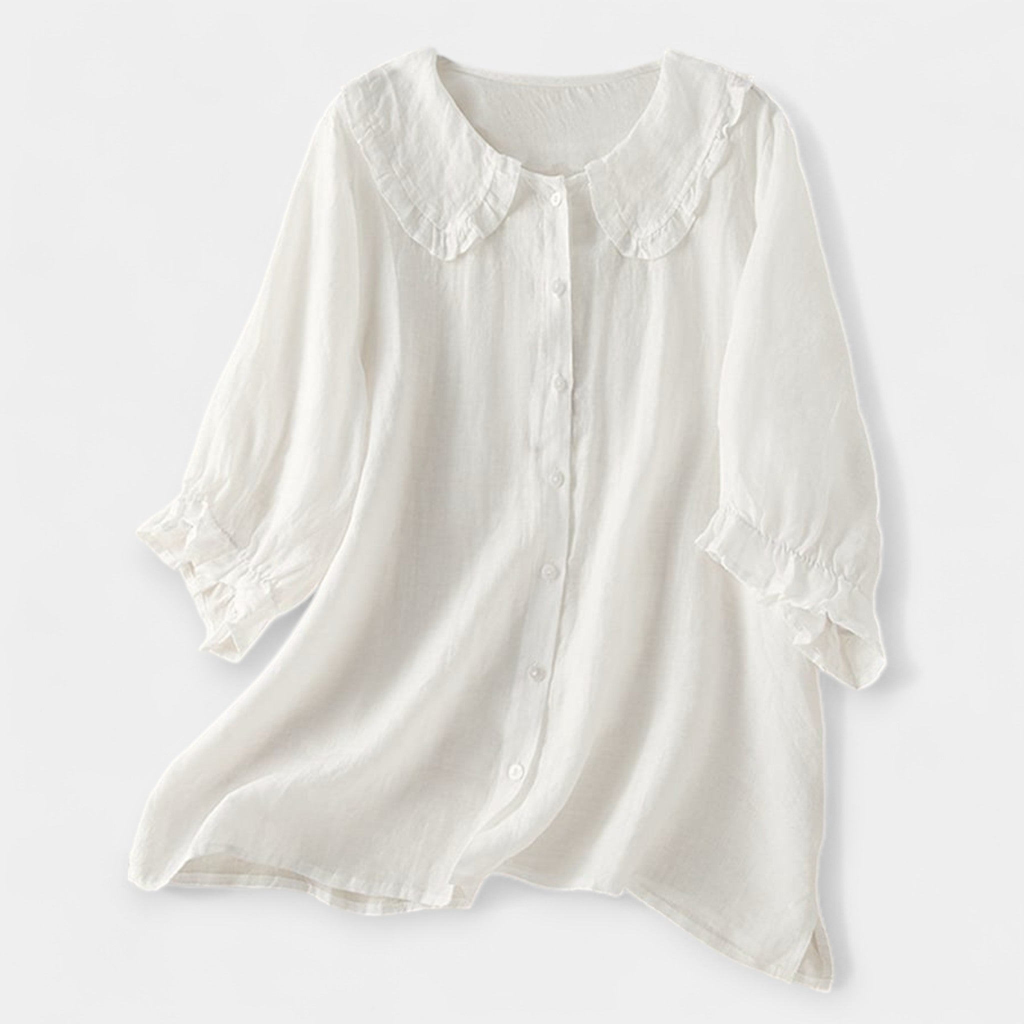 Chemise rayée à col décoratif