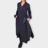 Robe maxi à col décontracté