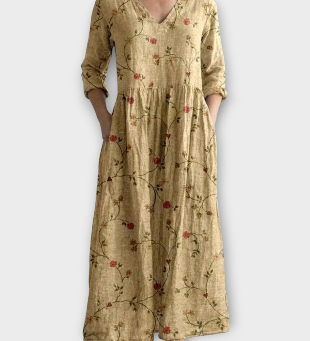 Robe longue vintage à fleurs