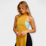 Kaela – Combinaison longue élégante vert bleu profond