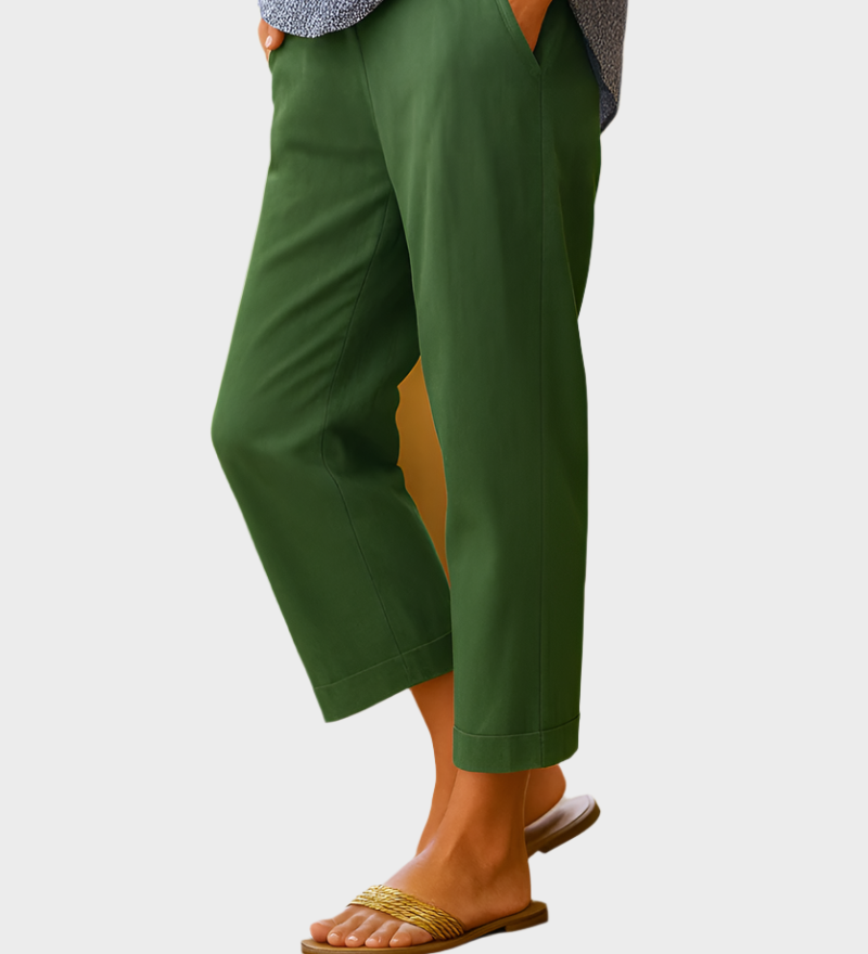 Pantalon d'été en lin et coton