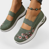 Chaussures orthopédiques à broderie florale