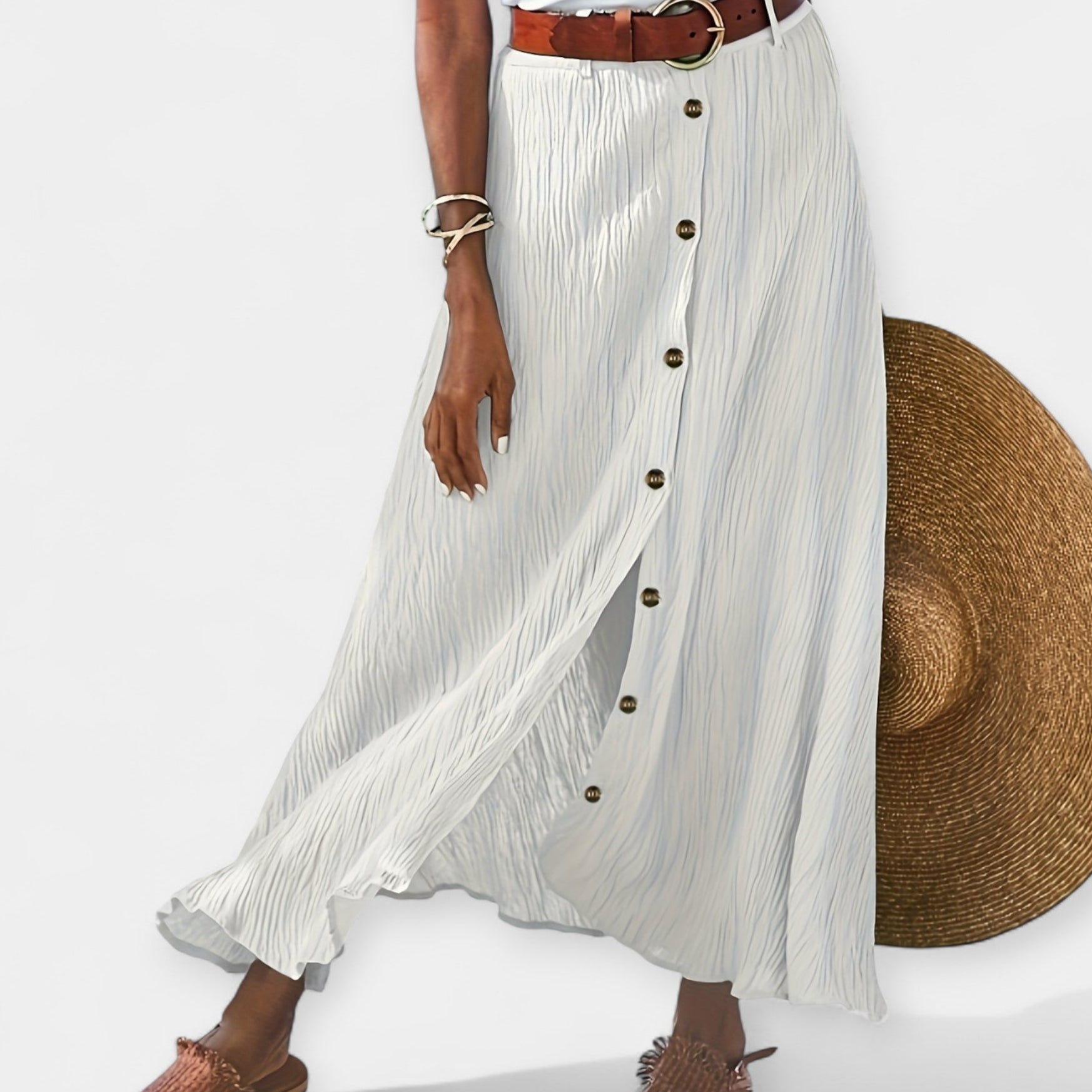 Jupe midi transparente fendue