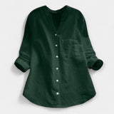 Chemise confortable en lin et coton