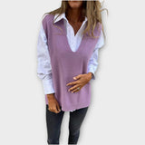 Gilet en maille à col en V 