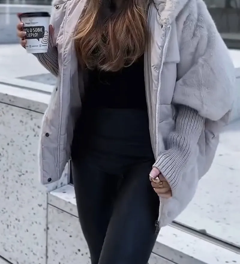 Ava – Doudoune élégante à doublure teddy