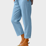 Pantalon d'été en lin et coton