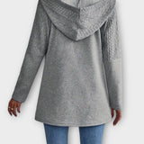 Gilet à capuche zippé texturé 