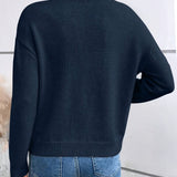 Yara - Pull élégant à col en V et bordure en dentelle