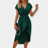 Robe midi verte stylée