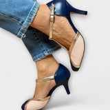 Élégance à bride en T bicolore