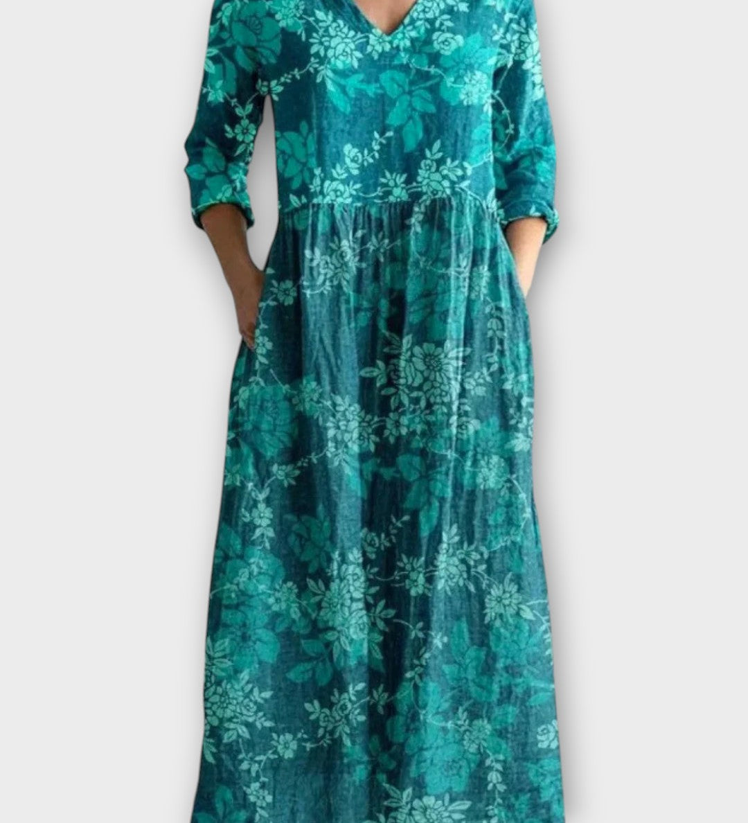 Robe longue vintage à fleurs