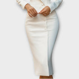 Davina – Robe midi élégante style blazer