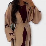 Maeve – Ensemble robe et cardigan à détails rayés