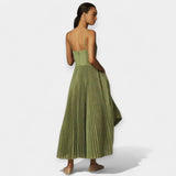 Robe midi plissée en tulle