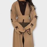 Maeve – Ensemble robe et cardigan à détails rayés