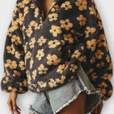 Kira – Pull en sherpa à motif marguerites