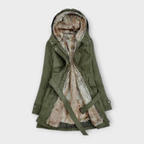 Mikash – Manteau en laine avec doublure florale